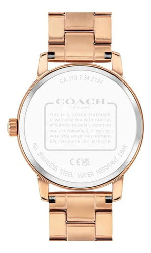 Reloj Coach Grand Quartz ladies Watch rose gold