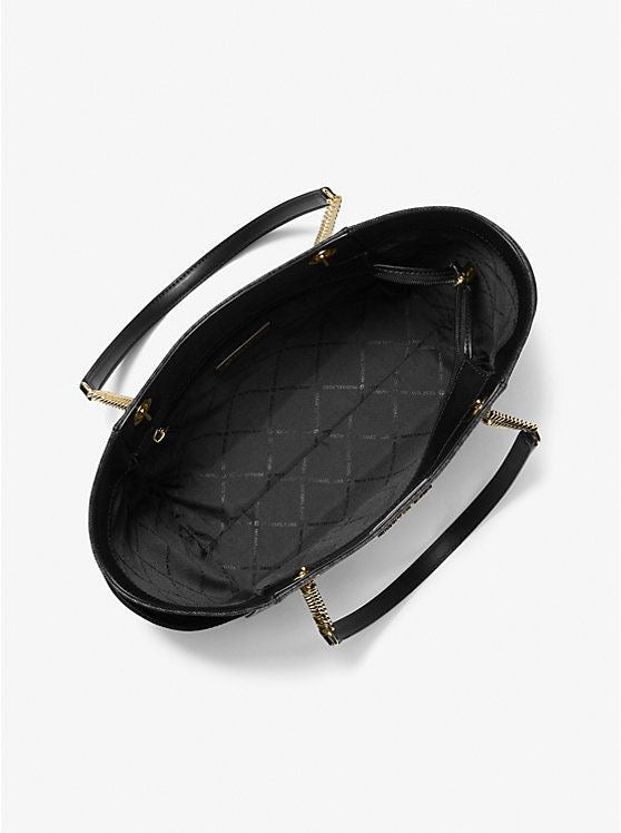 Tote Michael k Jet Set Bag negra con monogram