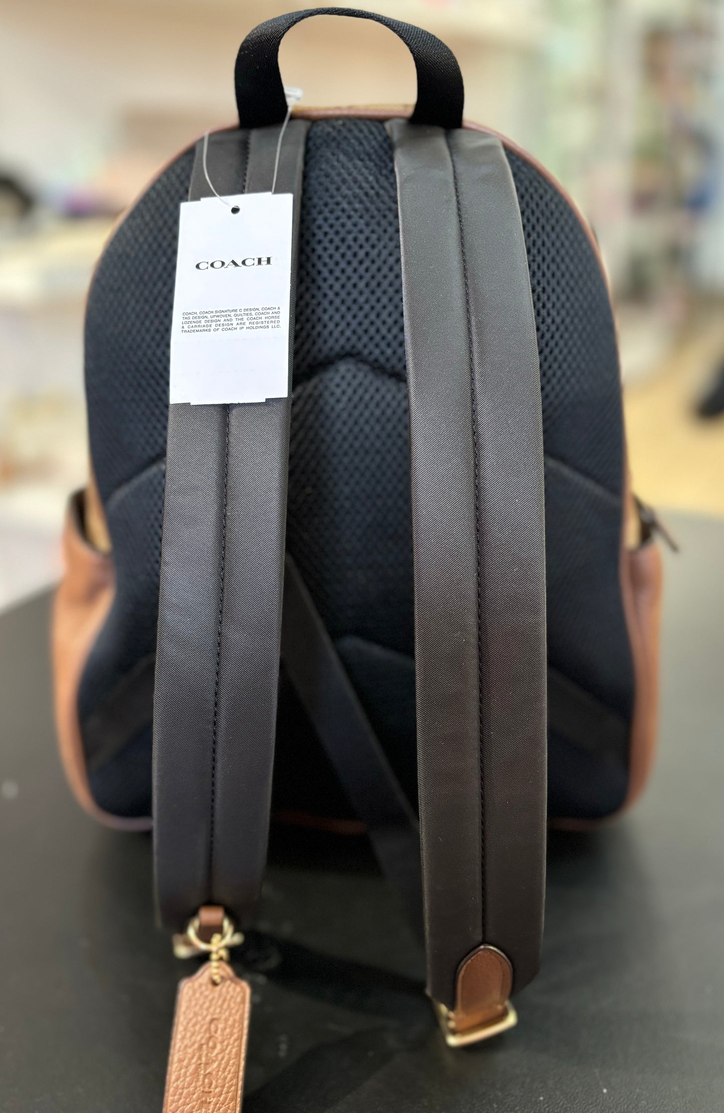 Backpack coach café con monogram