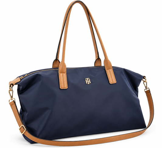 Tote maleta Tommy H azul grande