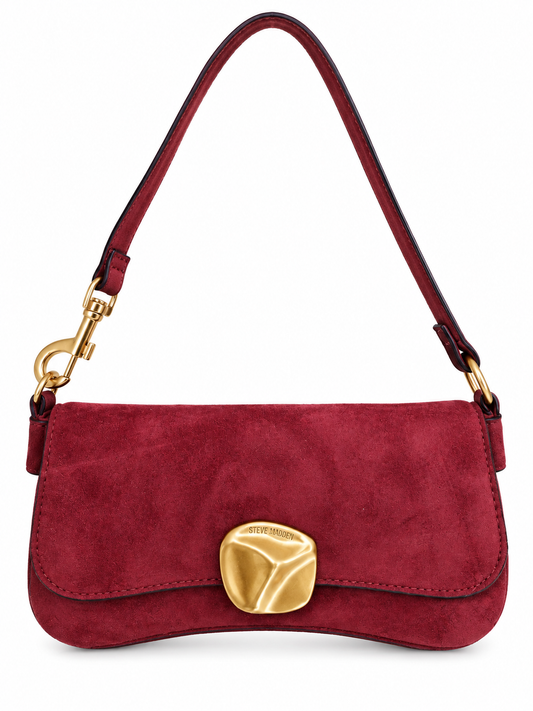 Shoulder Bag Steve Madden terciopelo broche dorado