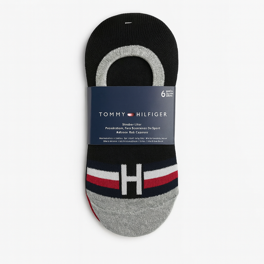 Preotectores Tommy H negros con gris/rojo y H enfrente