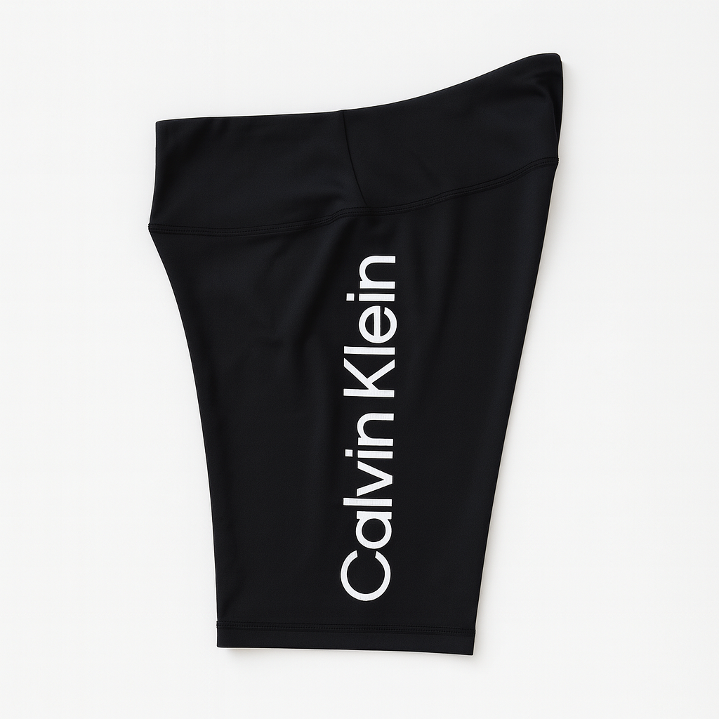 Short Calvin k negro letra plata