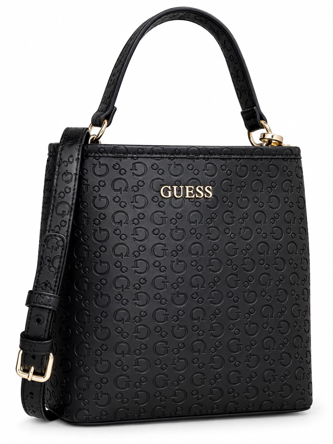 Bucket Guess negra grabada