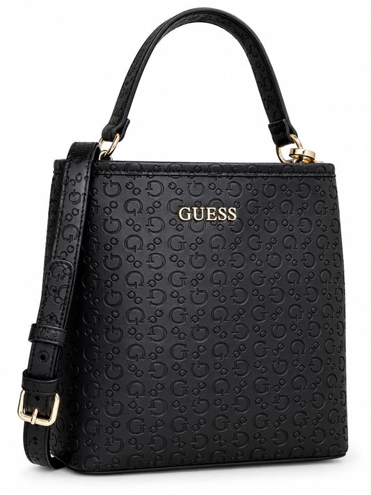 Bucket Guess negra grabada