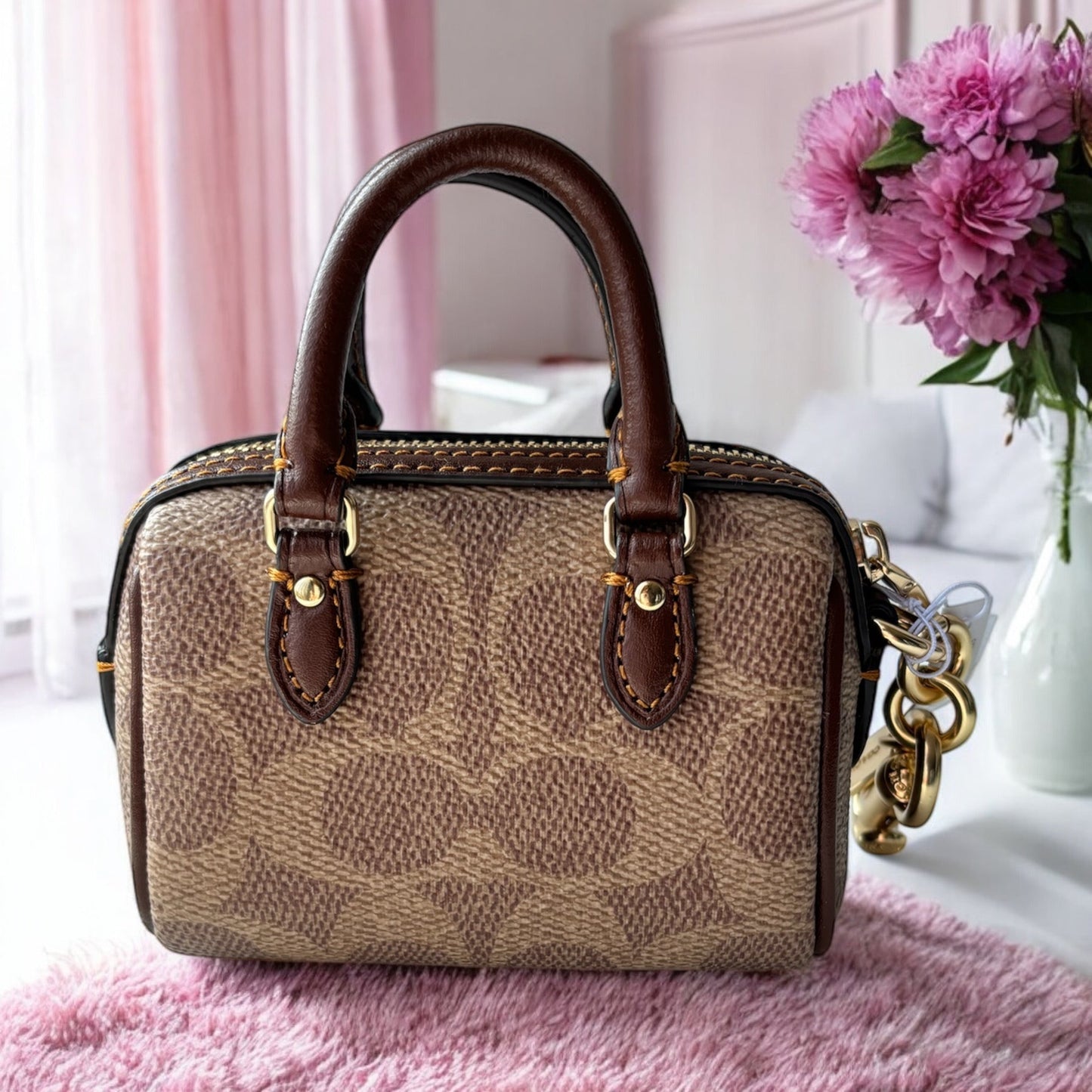 Llavero Coach Maletita camel
