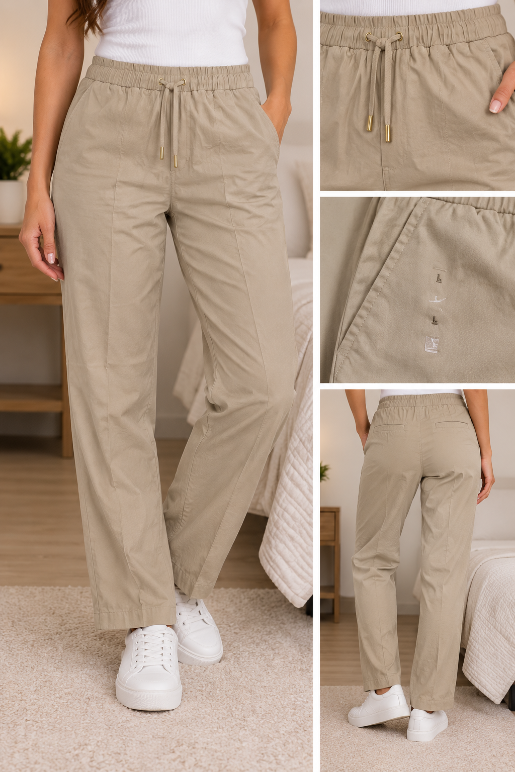 Pantalón Tommy H beige talla L