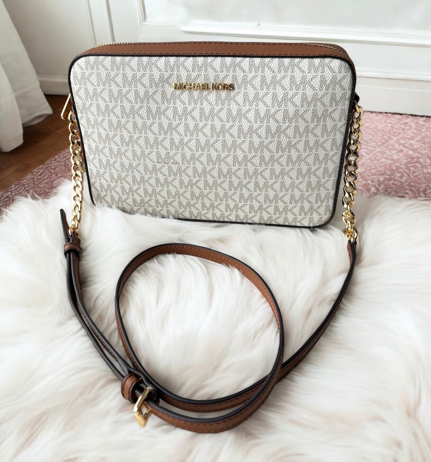 Crossbody Michael K vainilla/café
