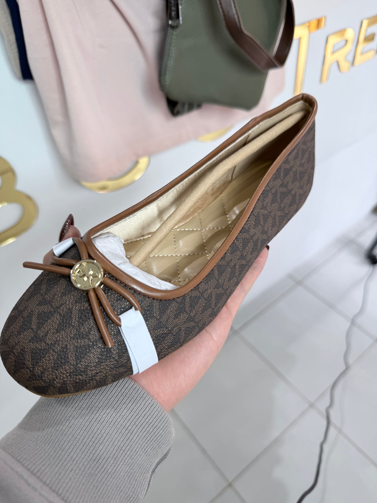 Flats cafés Mk monogram talla 4
