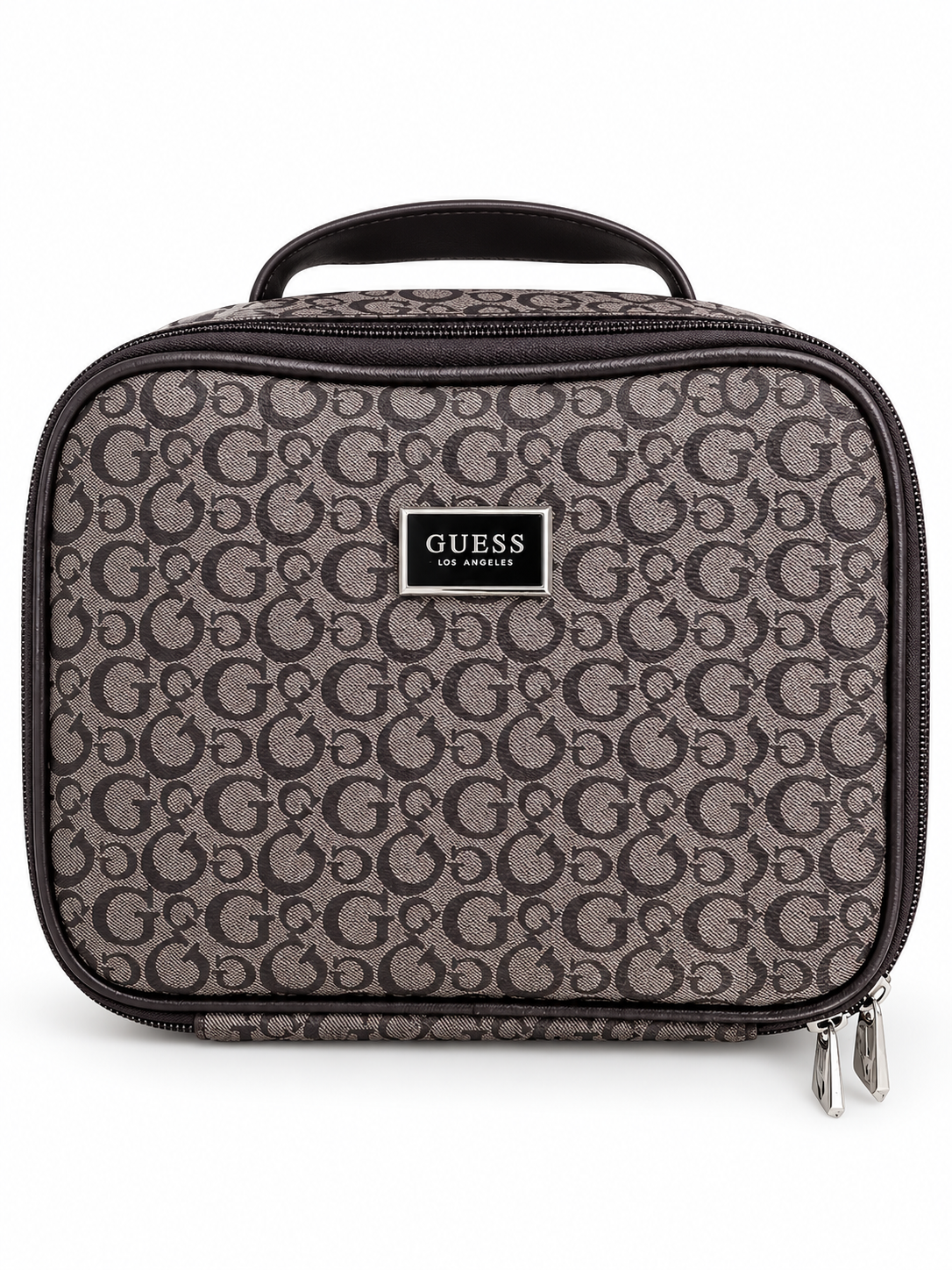 Cosmetiquera Guess gris con negro