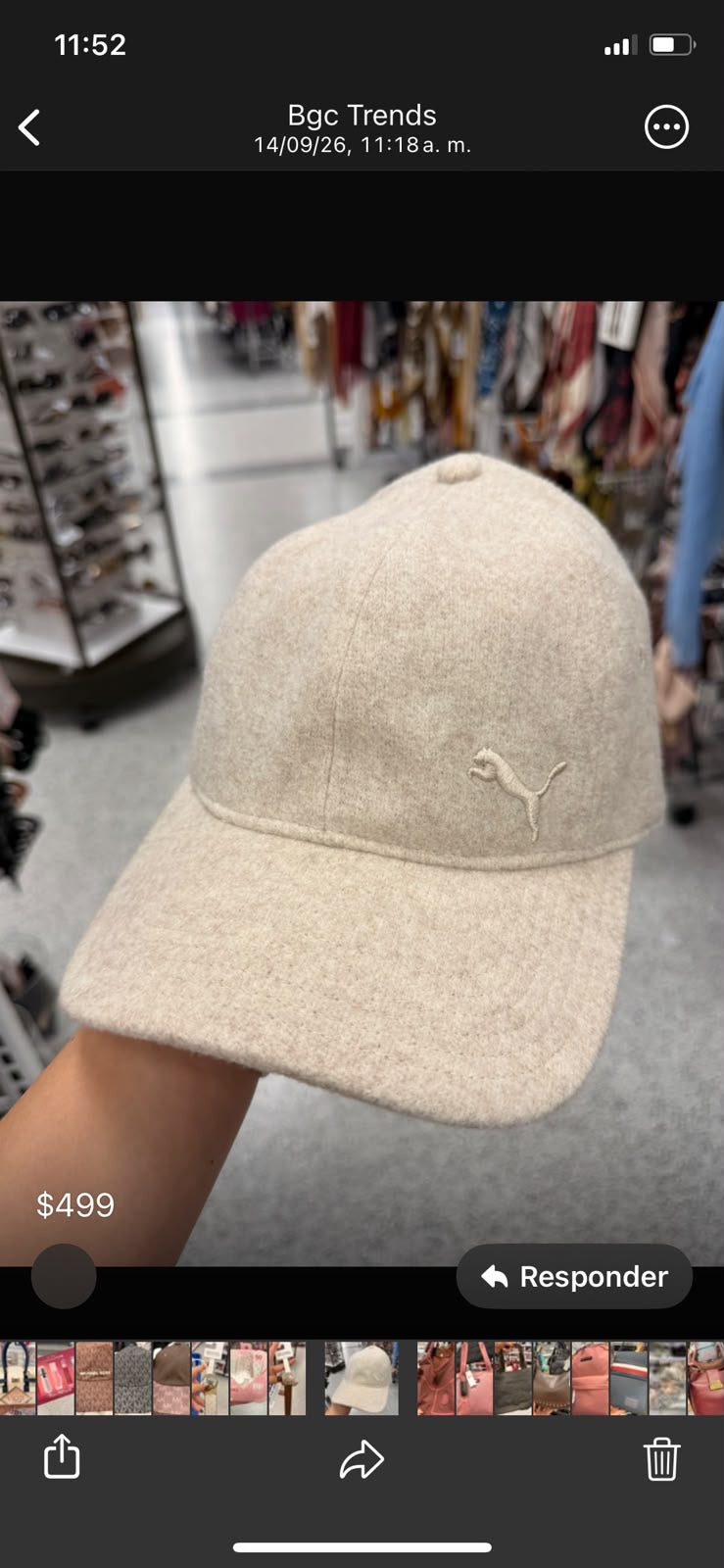 Gorra Puma beige
