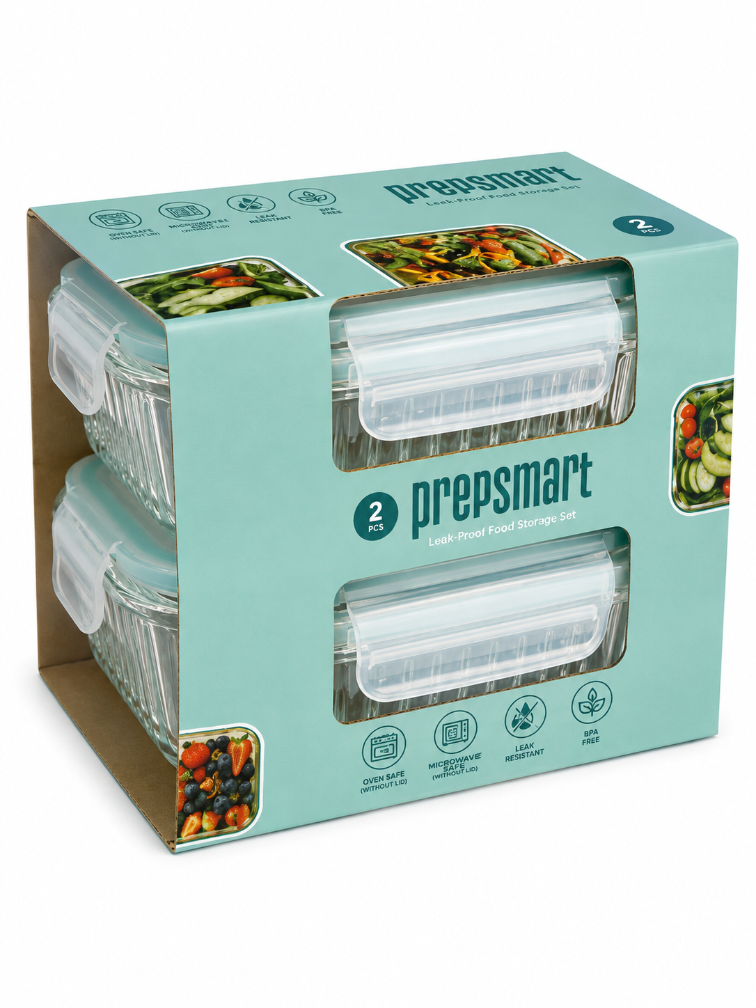 Contenedores 2 prepsmart de vidrio