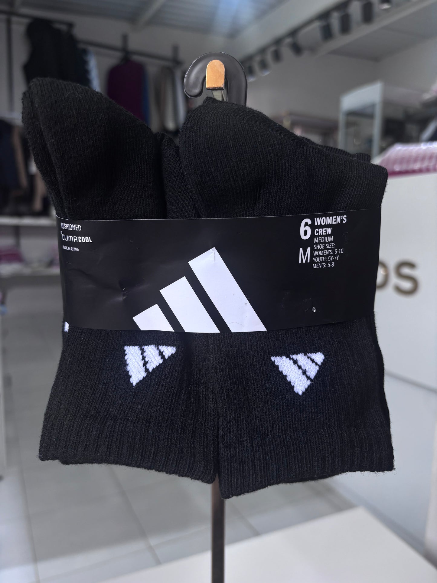 Calcetas Adidas negras largas 6 pares