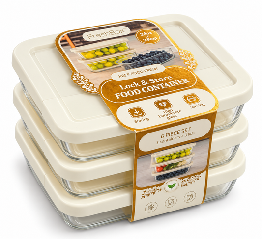 Contenedores de vidrio 3 piezas freshbox