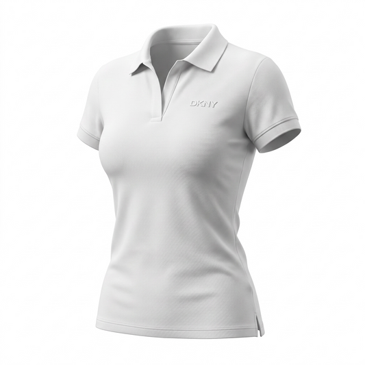 Playera DKNY tipo polo blanca