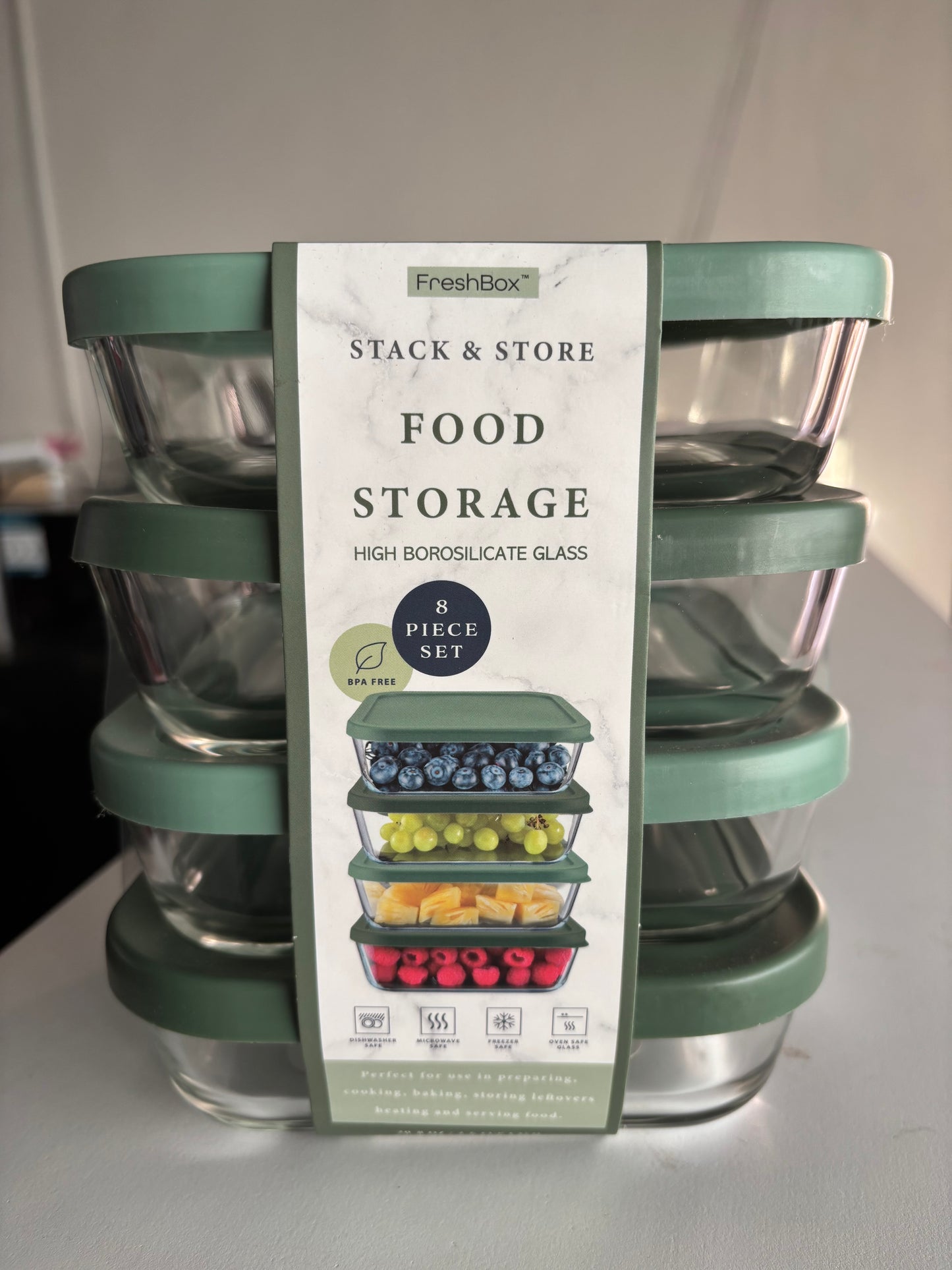 Contenedores Steck & Store cuadrados 624ml