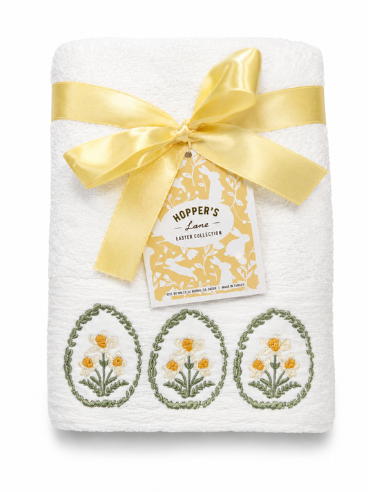 Toallas Hopper’s 2 pz con flores bordadas