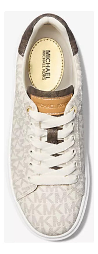 Tenis Michael K Vanilla con monogram de plataforma