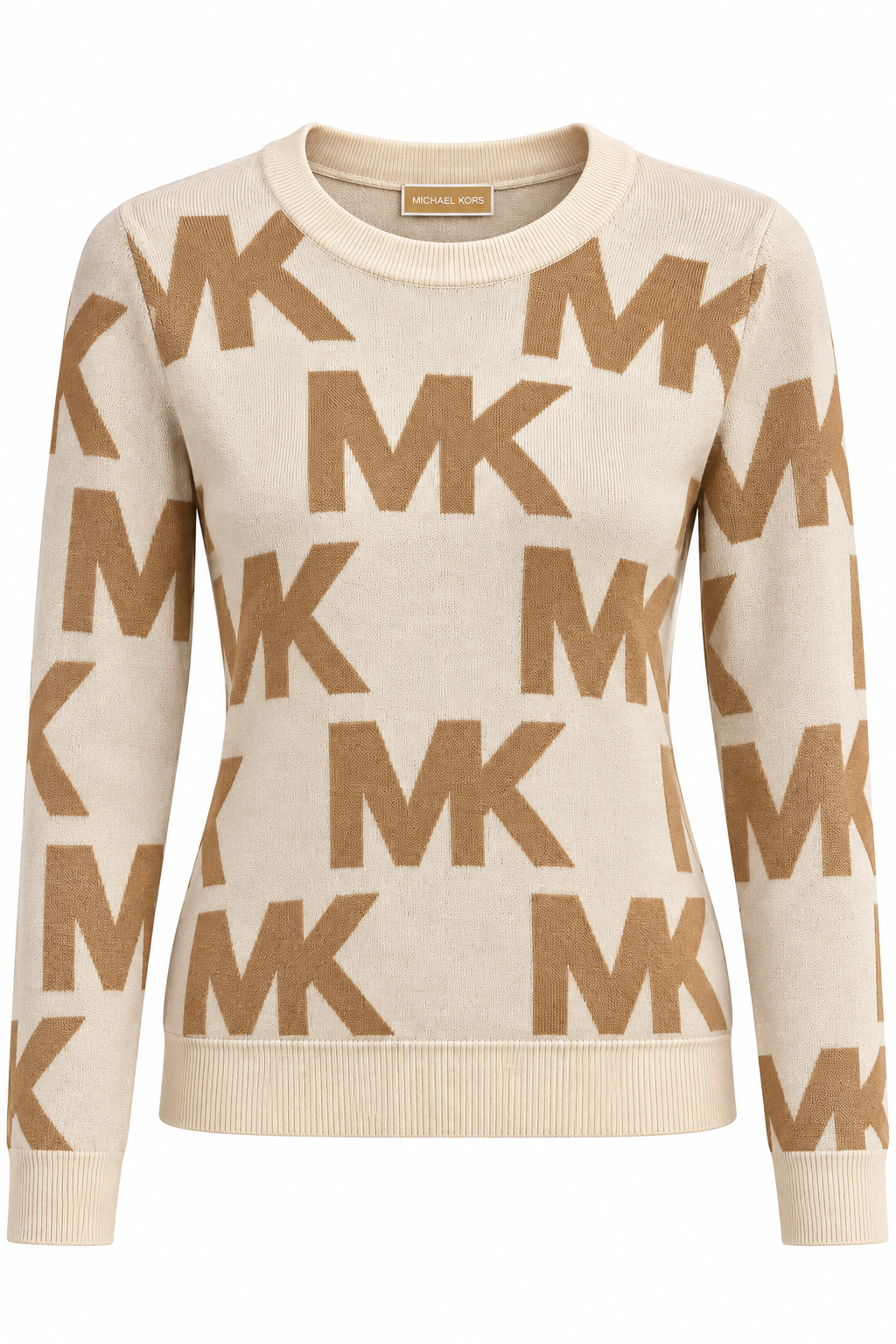 Suéter Michael k crema con camel