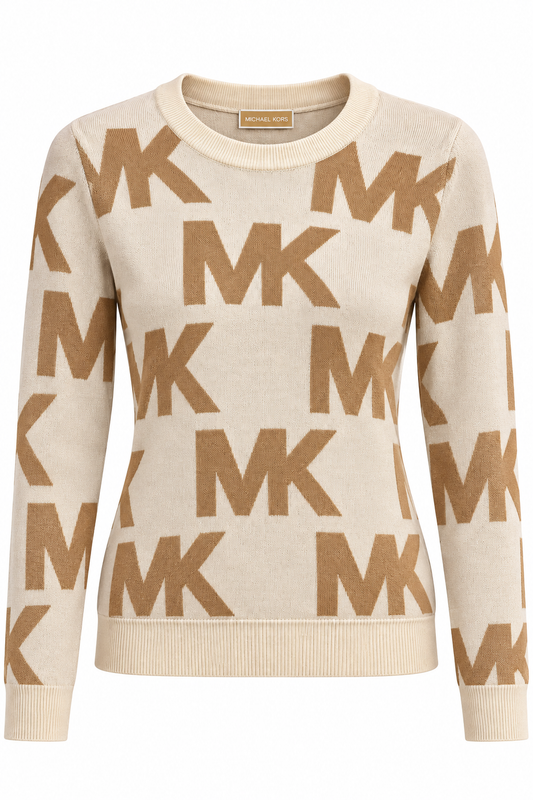 Suéter Michael k crema con camel