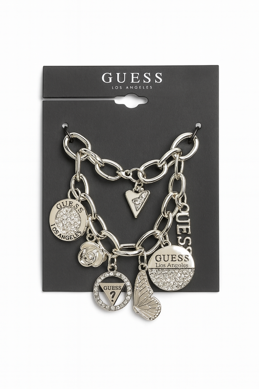 Pulsera Guess cadena plateada