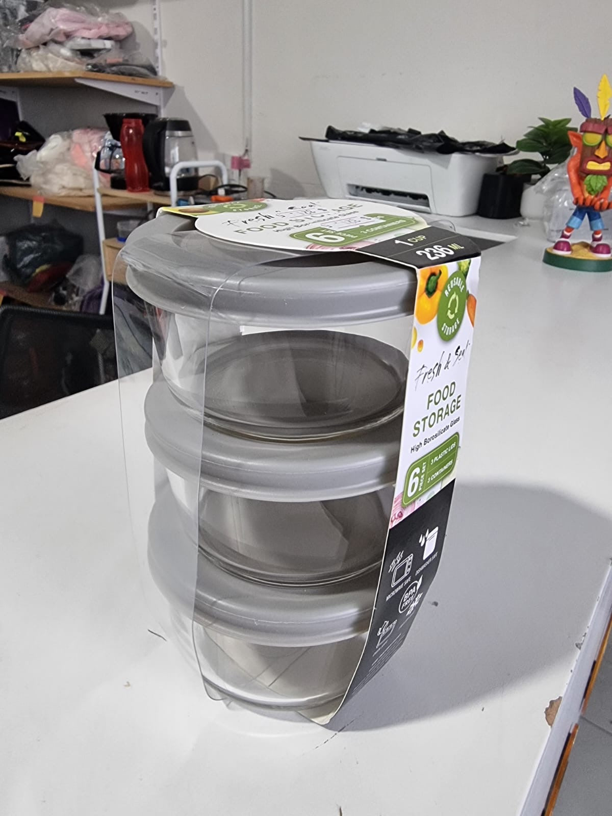 Contenedores Fresh Seal 6 pz de vidrio