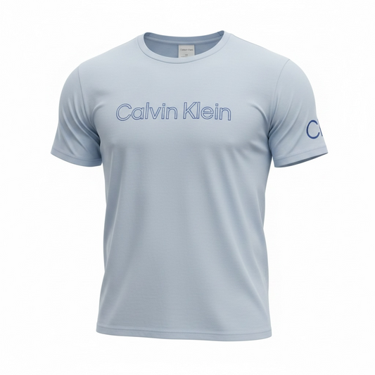 Playera Calvin L azul claro letras