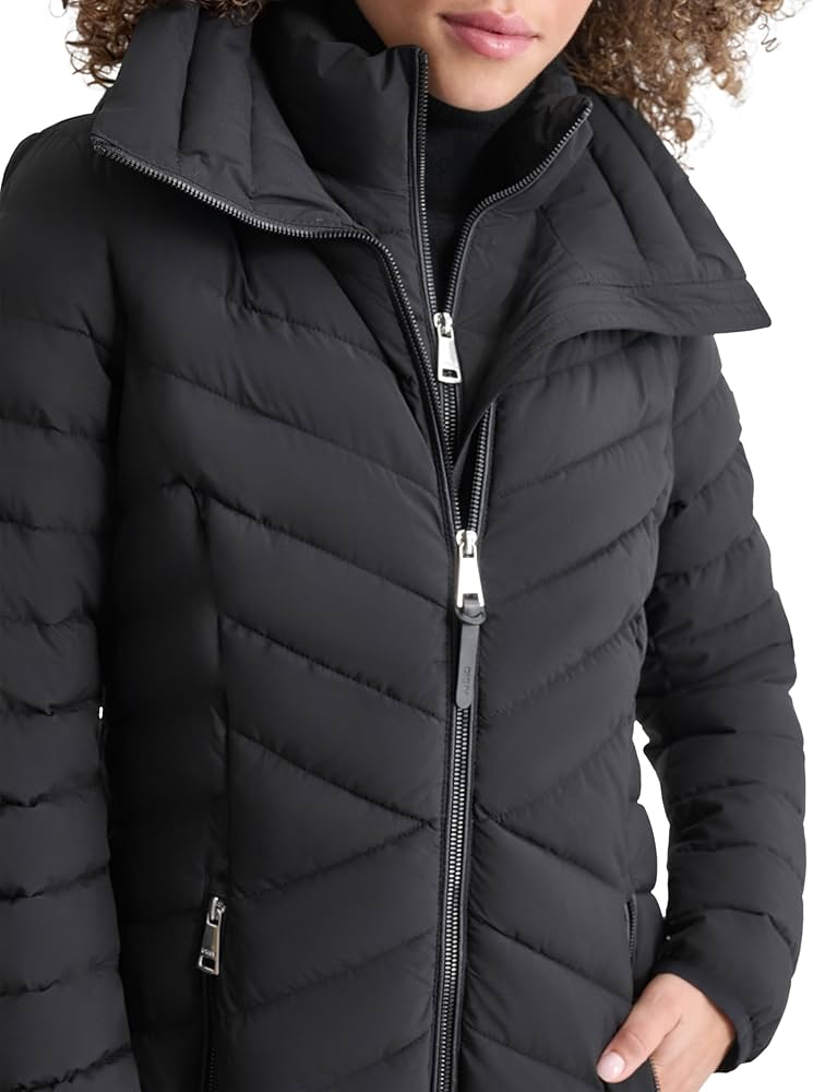 Chamarra DKNY negra doble cierre