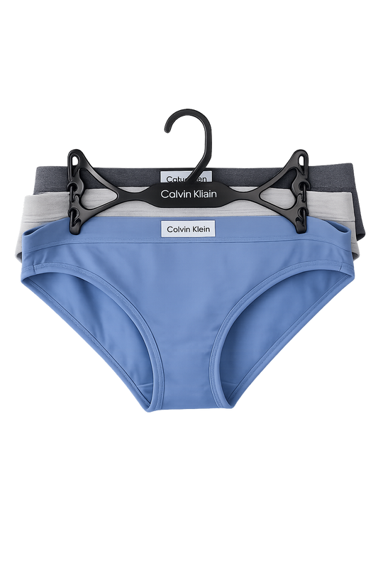 Panties Calvin K azul gris y negro