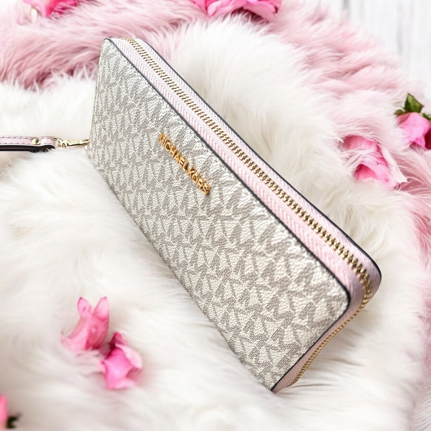 Cartera Michael K rosa/vanilla jet set Travel continental grande