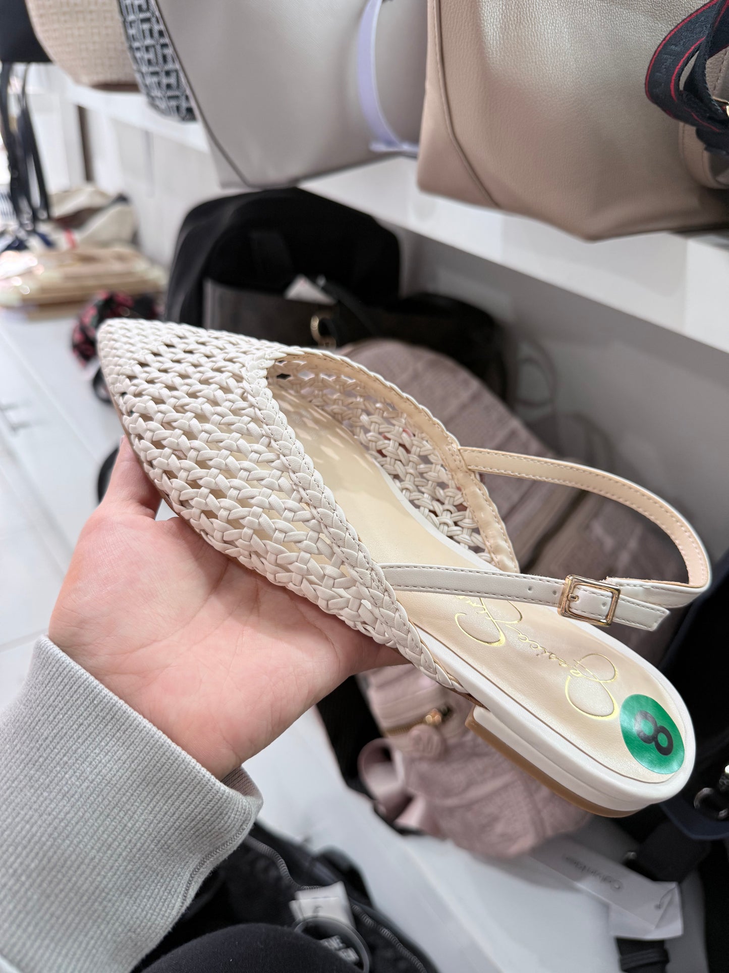 Flats pontiagudas red crema Jessica s talla 8