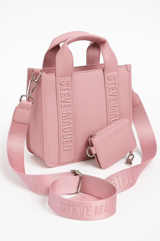Crossbody Steve M Bwebber-e rosa con tarjetero