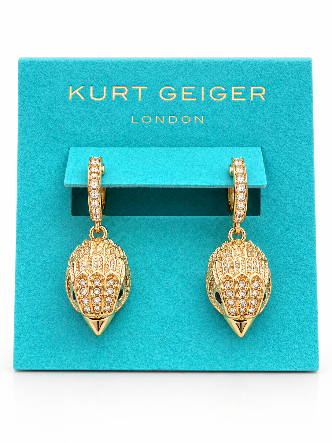 Aretes arracadas kurt geiger london águila dorados