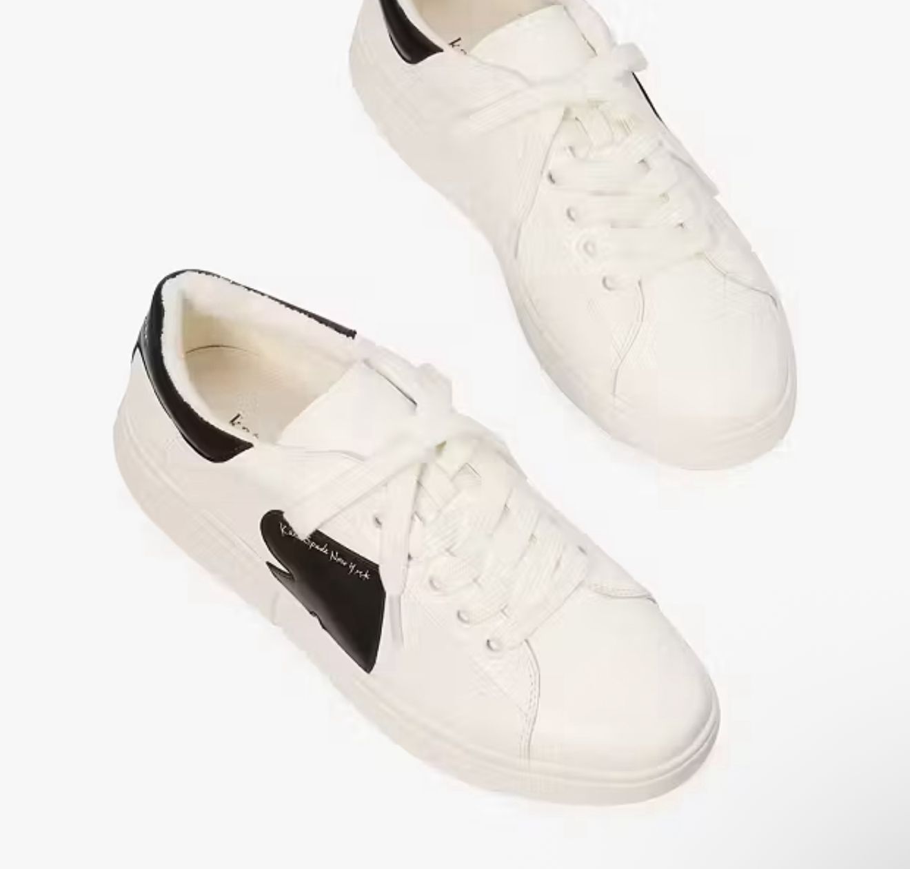 Tenis Kate Spade Charli Lace blancos con negro