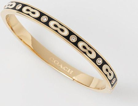 Brazalete Coach dorado/negro