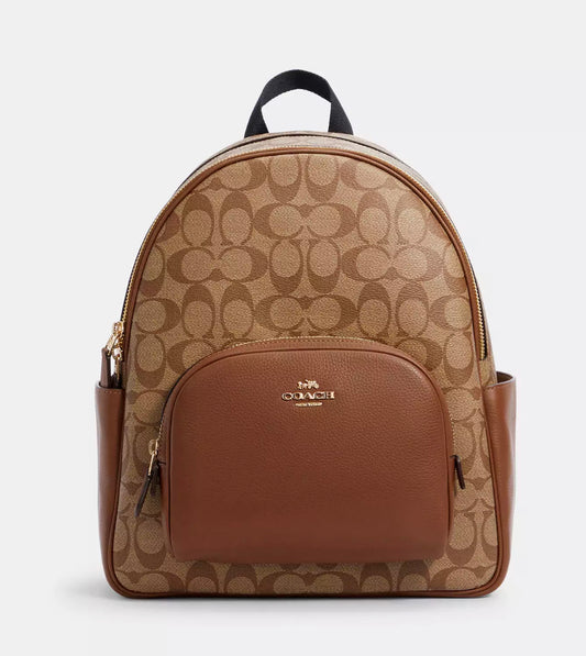 Backpack coach café con monogram