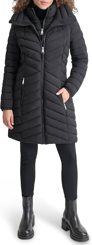 Chamarra DKNY negra doble cierre