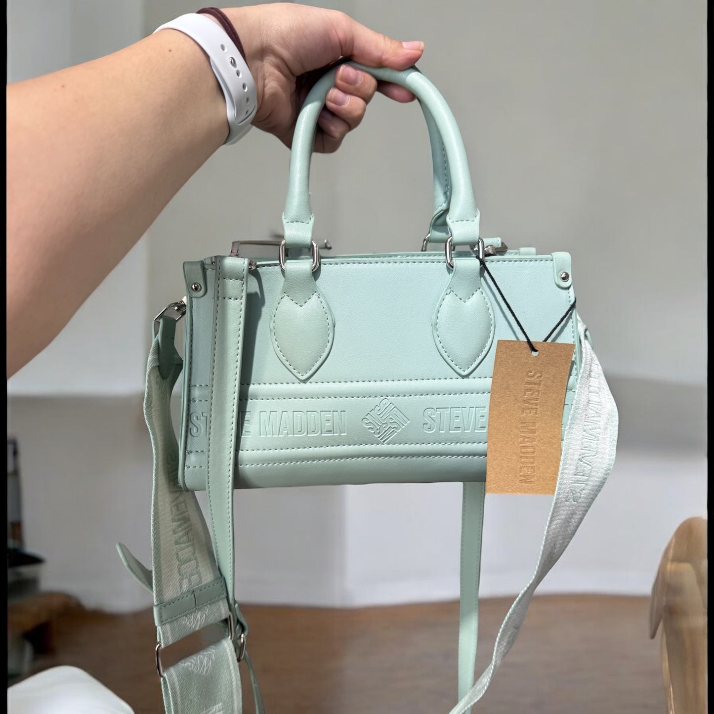 Crossbody Steve M verde con 2 strap