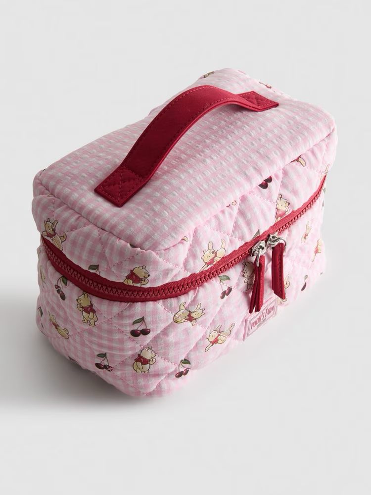 Cosmetiquera Primark de Disney Winnie Pooh rosa con rojo