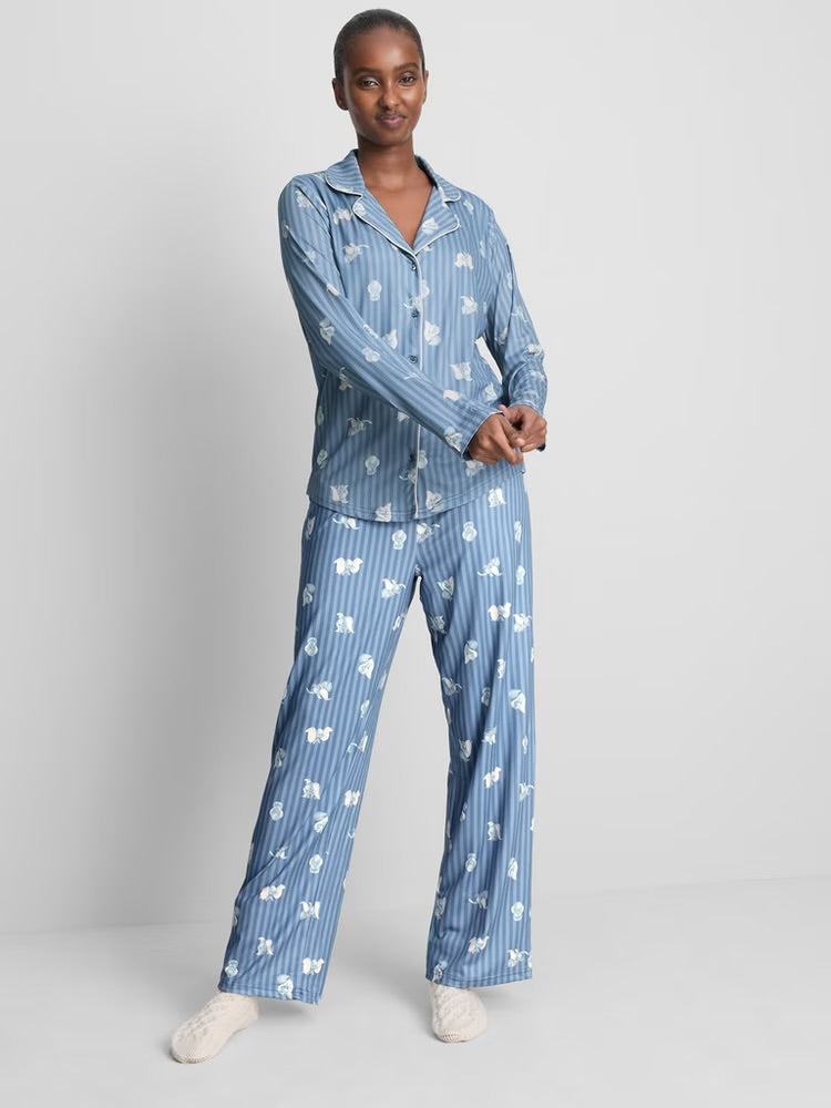 Pijama dumbo Disney azul rayas súper suave