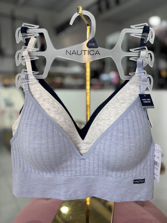 Tops Náutica azul, gris y azul marino 3pz