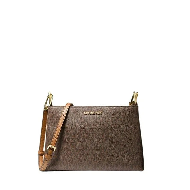 Crossbody Michael k café con monogram
