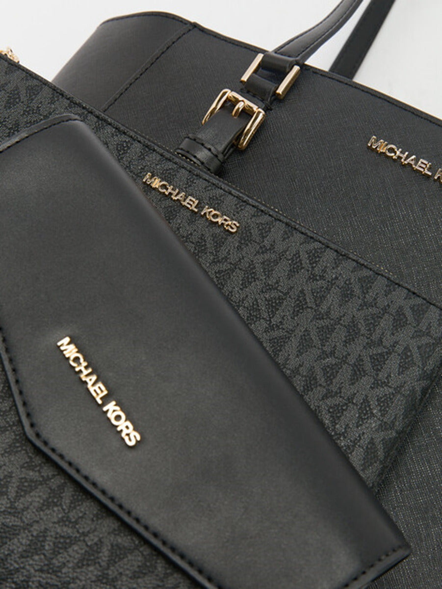 Tote Michael K negra con 2 Crossbody