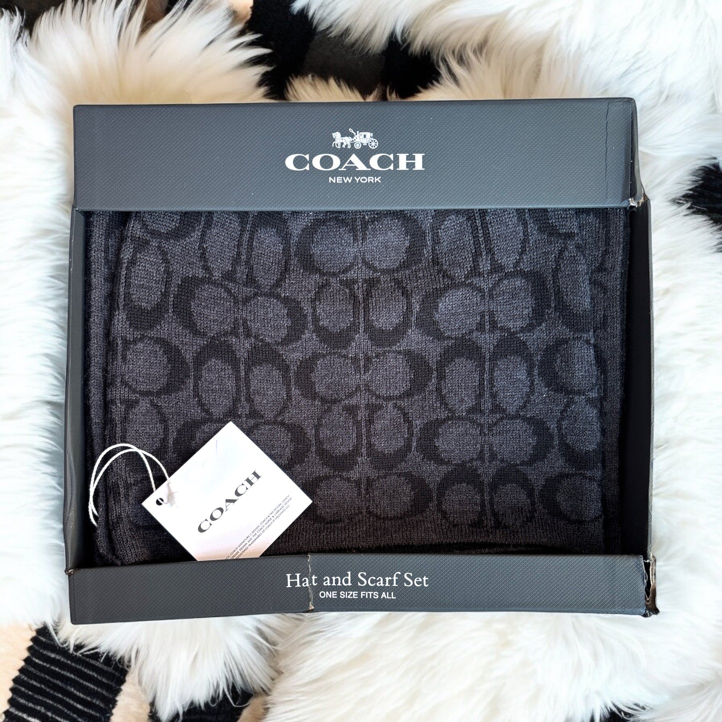 Set Coach bufanda y gorro para caballero