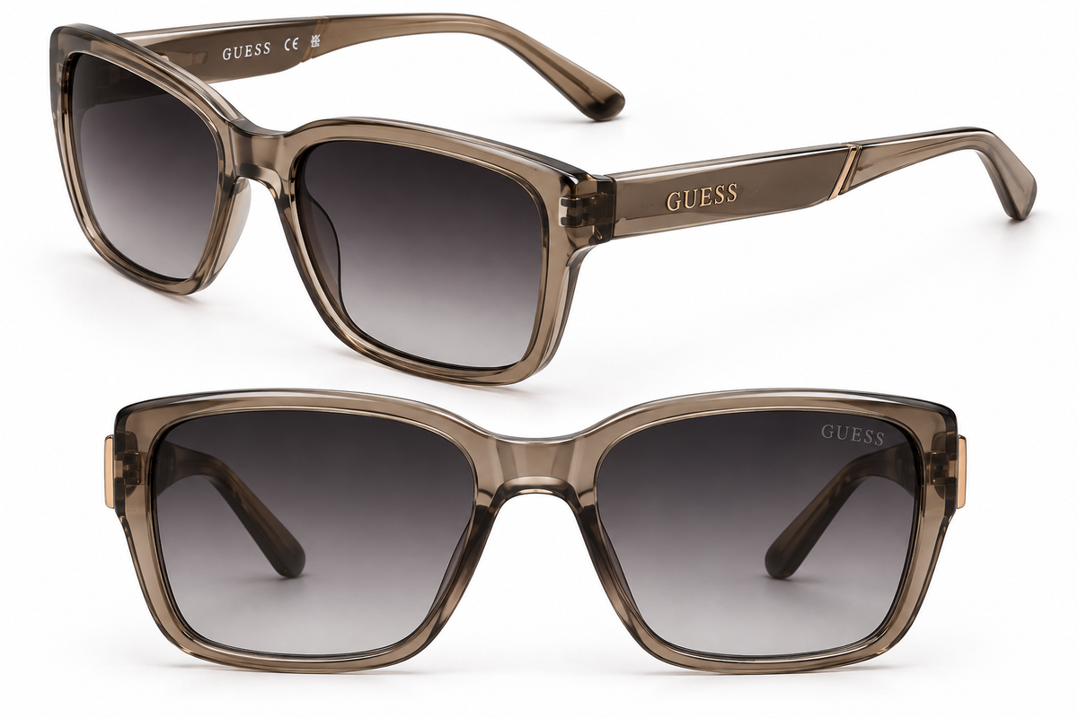 Lentes Guess armazón café transparente