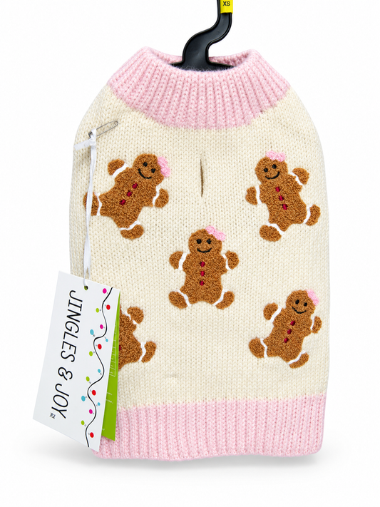 Suéter para mascota talla XS galletas color rosa chihuahua