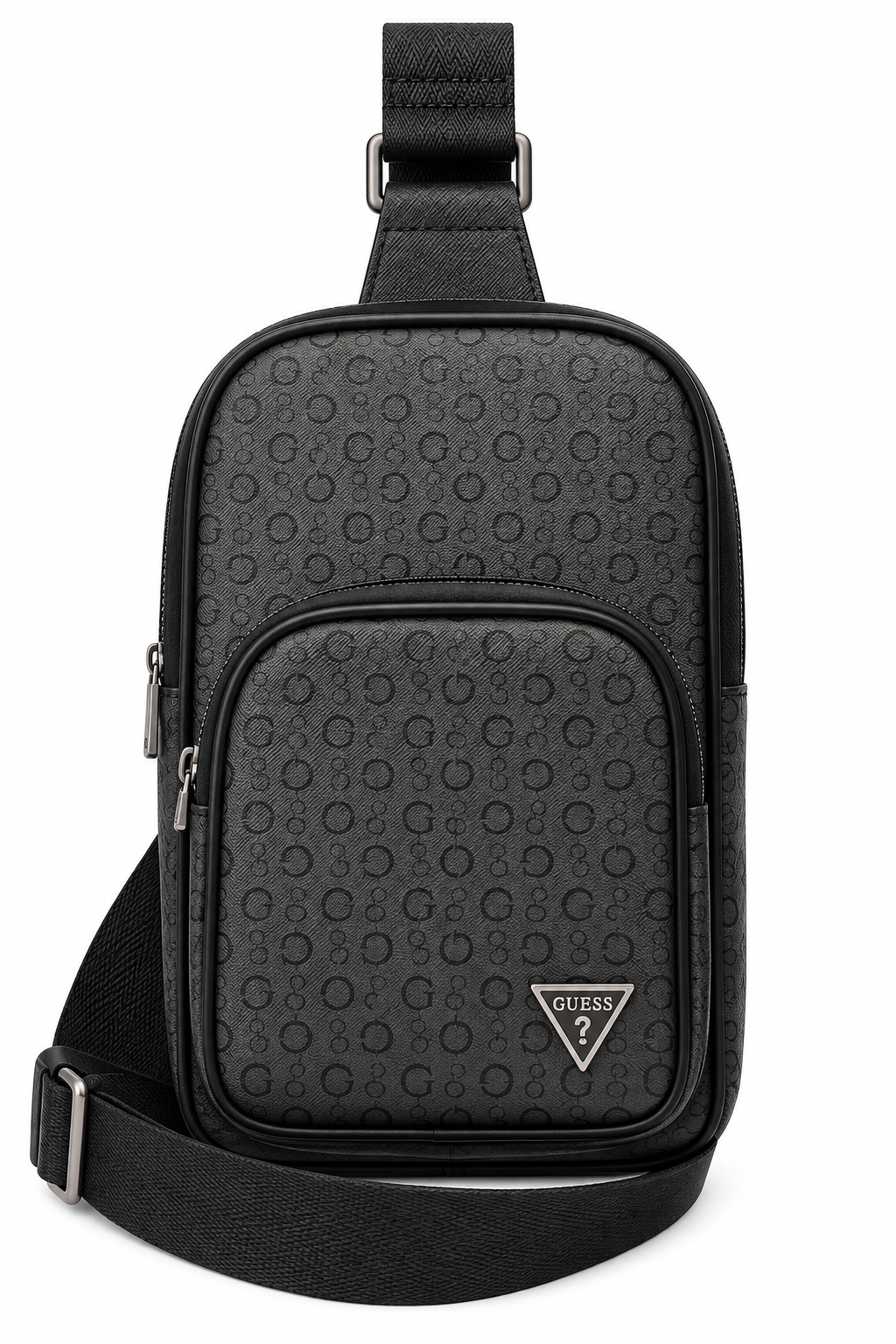 Pechera Guess negra para caballero monogram