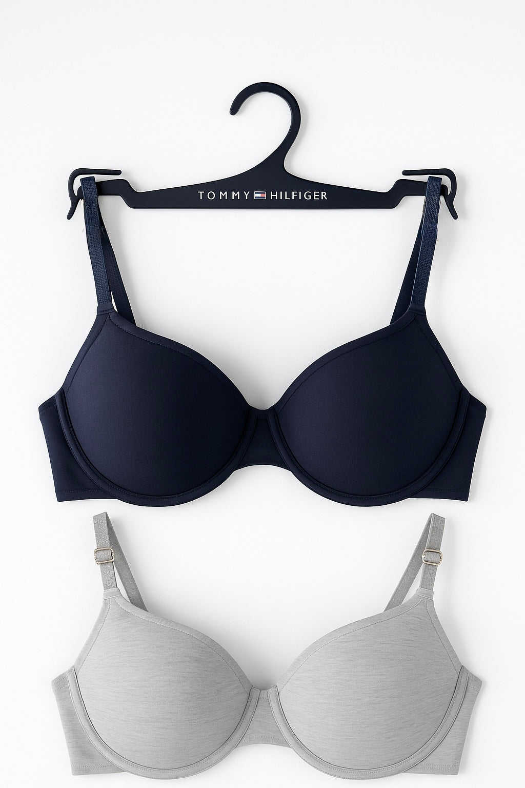 Brasier Tommy H azul marino y gris 2 pz
