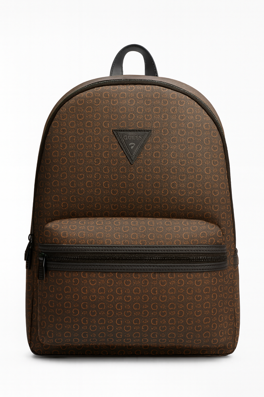 Backpack Guess café con monogram camel