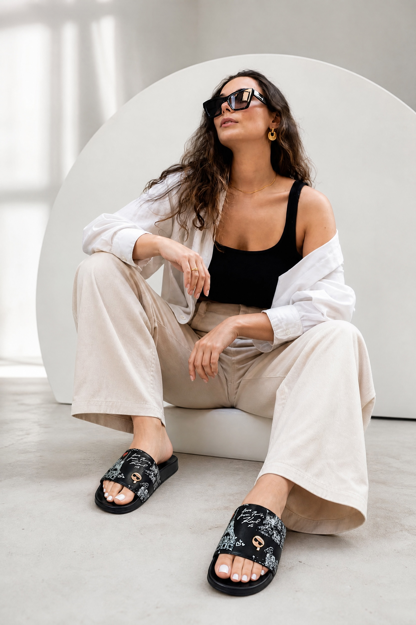 Sandalias KarlLagerfeld negras paris